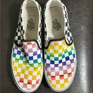Vans Women’s Multicolor Checkered Slip-On Sneakers